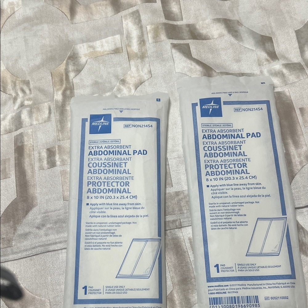 Extra Absorbent Abdominal Pads - White